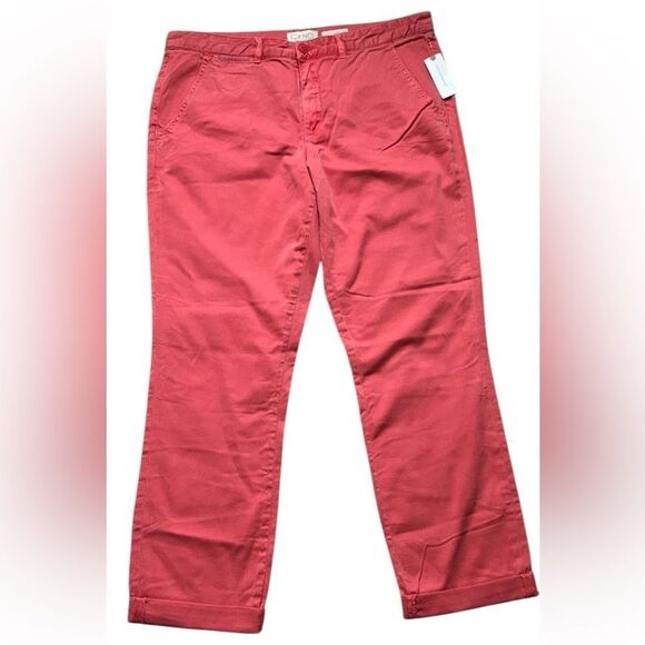 Anthropologie Pants - Anthropologie Cropped Ankle Pants in Coral Red
